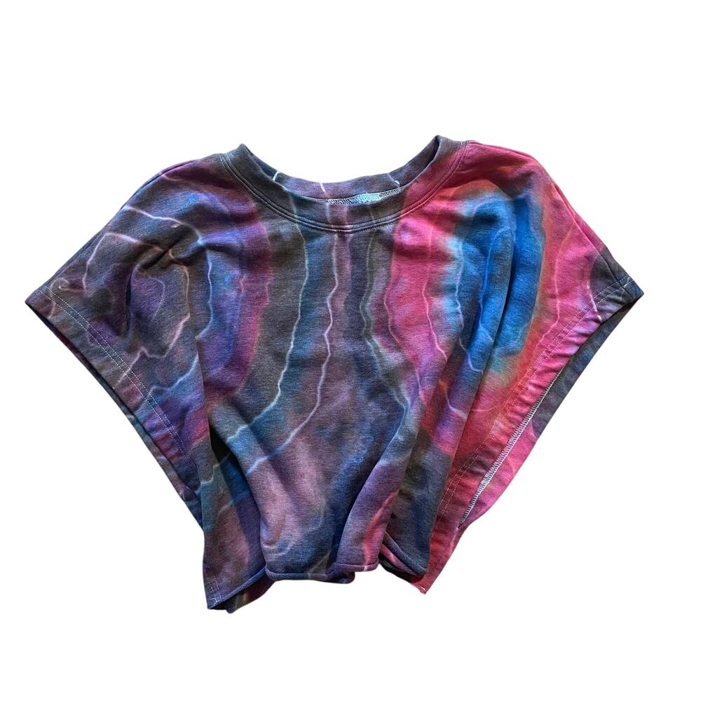 Ice Dyed Crop Top - Tie Dye Geode Earthy - Rock meets Boho (Women's L)
